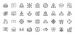 © PixeloAI - Business and partnership line icon set. Vector pictograms of teamwork, communication, and human resources, thin outline illustration.
