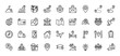 © PixeloAI - Navigation and travel line icon set. Vector pictograms of globe, map, destination, route, and location markers, thin outline illustration.