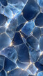 © mymine - Close-up of a seamless blue agate stone pattern with glowing gold fissures in a modern kintsugi style
