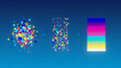 © HAIDER Store - Dynamic process visualization showing chaotic data transforming into organized, vibrant color spectrum bars against a blue gradient