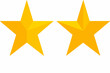 © Chapala - Two bright golden stars are prominently displayed on a plain white background