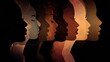 © Anat art - Women in Silhouette Stand Together to Support Equality and Voice for All Women of African Descent in a Powerful Display of Allyship and Unity