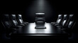 © utaem2022 - Empty corporate boardroom with executive chair concept