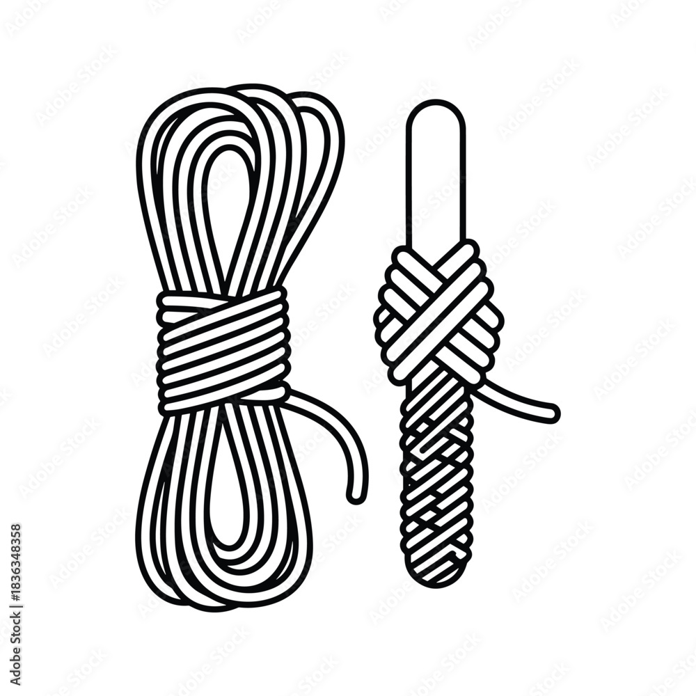 Coiled Rope and Lashing Diagram Stock Vector | Adobe Stock