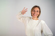 © Nenad - Portrait of a happy businesswoman showing ok gesture