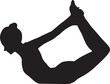 © Mubin - Silhouette of Woman Doing Yoga Bow Pose (Dhanurasana)