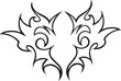 © Yuliia - Vector isolated illustration cybersigilism, neo tribal gothic style tattoo.