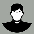 © 19.911a Digital - A minimalist black and white icon depicting a generic male head and shoulders against a grey background, often used as a user avatar or profile picture.