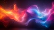 © Dot - Abstract image of a colorful smoke like effect with orange red blue and purple hues in a dark space