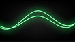 © Diclonius - A dynamic and abstract neon green wave pulsates with energy against a dark backdrop, creating an intriguing visual representation. vector illustration