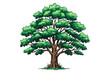 © HalimatusSadia - Vibrant Green Tree with Lush Foliage and Sturdy Trunk - Symbol of Nature and Growth