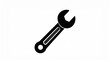 © Dedi - A simple black and white illustration of a single wrench, a common tool used for mechanical tasks and repairs