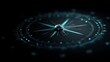 © Chayada - High-tech digital compass with glowing blue highlights representing futuristic navigation system and strategic direction concept