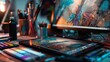 © Magic Stock - A photo of a graphic tablet with digital art