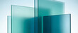 © FAFO - Abstract Frosted Glass Panels with Teal and Blue Gradient Colors