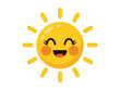 © Designora - Happy cartoon sun face isolated on transparent background