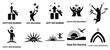 © Bipul - Black and white happy new beginning vector icon set and New Year 2026 holiday concept set