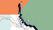 © Firman Dasmir - Businessman at the precipice of a broken financial graph, signifying market crash