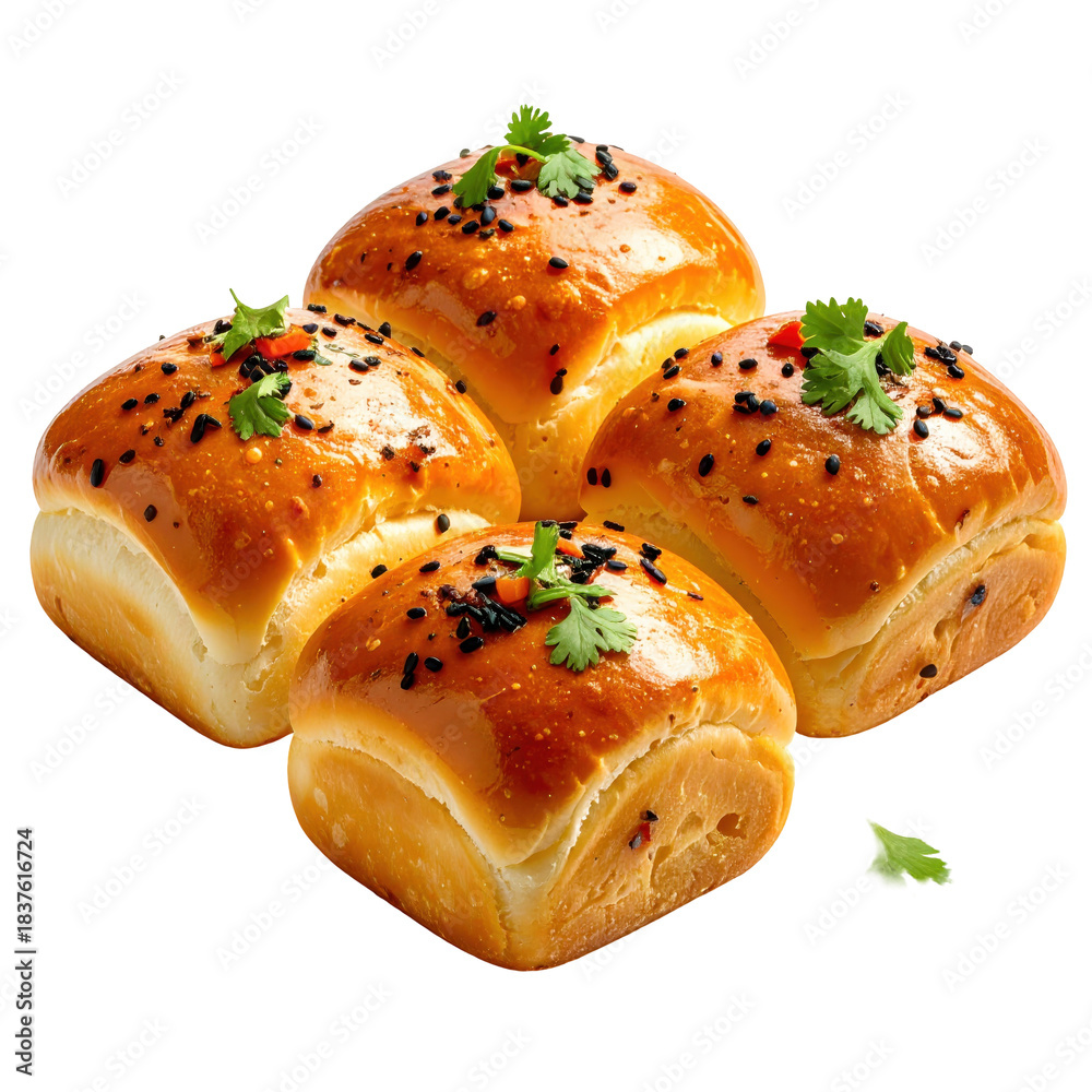 Misal pav mini portions india isolated on white background, spicy ...