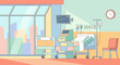 © WealthyMinion - “Flat vector illustration of a modern hospital room with a patient bed, monitor, IV stand, warm pastel palette, clean geometric shapes, minimal medical equipment.”