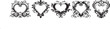 © jobaida - Doodle picture frame, hand drawn line vintage border, classic gallery empty decor vector baroque art. Ornamental decoration heart, oval shapes, swirl arch. Picture frame icon
