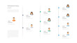 © Studiomiracle - Horizontal company management structure, company hierarchy, organization structure diagram
