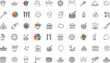 © Creative Juel  - Holi festival line icons set. color, splash, celebration. editable stroke. vector illustration