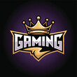 © amin.graphic - Gaming Logo With Crown Design, Emblem Representing Victory, Power, and Elite Status in the Competitive Gaming World