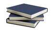 © Nolan - Stack of three blue hardcover books isolated PNG, knowledge and education concept for library or bookstore design on transparent background