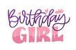 © jane55 - Birthday label. Cute hand drawn doodle lettering quote. Lettering for t-shirt design, mug print, bag print, clothes fashion. 100% hand drawn vector image.