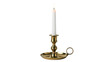 © tareqrabby - Antique brass candlestick with a white wax candle isolated on transparent background