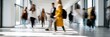 © Andrii Zastrozhnov - Blurred motion of people walking in modern hallway