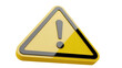 © Niamh - Yellow warning sign with exclamation mark isolated PNG, attention symbol for danger and caution on transparent background