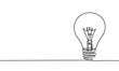 © StockSynergy - A continuous line art drawing of a light bulb symbolizing creativity and ideas