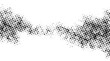 © Vjom - Black halftone dots forming a dynamic wave shape on a white background, ideal for retro, pop art, or modern design themes.