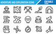 © SANTI - Adventure tourism and outdoor discovery line symbol pack