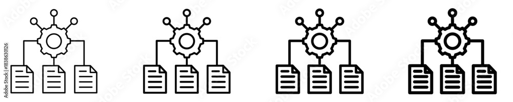 Rules Engine Icon Set Different Style Collection
