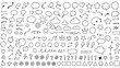 © Aruna - Hand-drawn doodle icons and elements for design: arrows, stars, hearts, clouds, and more