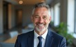 © fu - business businessman office mature middle aged meeting man portrait corporate manager smiling happiness professional executive worker businessperson generative ai. High quality