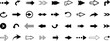 © MDARAFAT - Arrow icon set. Arrows big black set icons. Modern simple arrows. Black vector arrows collection.