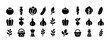 © Настя Шевчук - Collection of vegetable icons including tomato, carrot, lettuce, and peppers