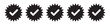 © Nayan Arts - Set of black verification seals. Guarantee and approval symbols.