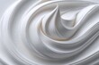 © Klay - Macro closeup of thick white moisturizing cream texture with a smooth artistic swirl featuring the color  of the year 2026 cloud dancer