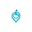 © fahmi - Accessible location wheelchair person marker