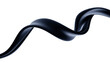 © Sodapeaw - Abstract black metallic ribbon wave isolated smooth shiny curve modern design element dynamic elegant fluid glossy futuristic 3D digital art creative motion stylish decoration graphic shape