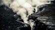 © mecca - Volcanic Fissure Emitting Steam and Gases from Earths Crust.