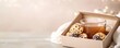© LIPO@SEXTAO22 - Cozy Tea and Cookies Still Life Warm drink with sweet treats in a box, relaxation , winter mood
