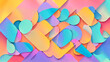 © wetzkaz - colorful abstract geometric composition with diagonal lines and rounded shapes in vibrant pink yellow and blue tones for a modern graphic background