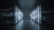 © sogap - Navigating the luminous corridors of a futuristic data center where information flows creating a dynamic digital landscape