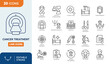 © Cetacons - Cancer treatment line editable icon set. Editable stroke. Vector illustration
